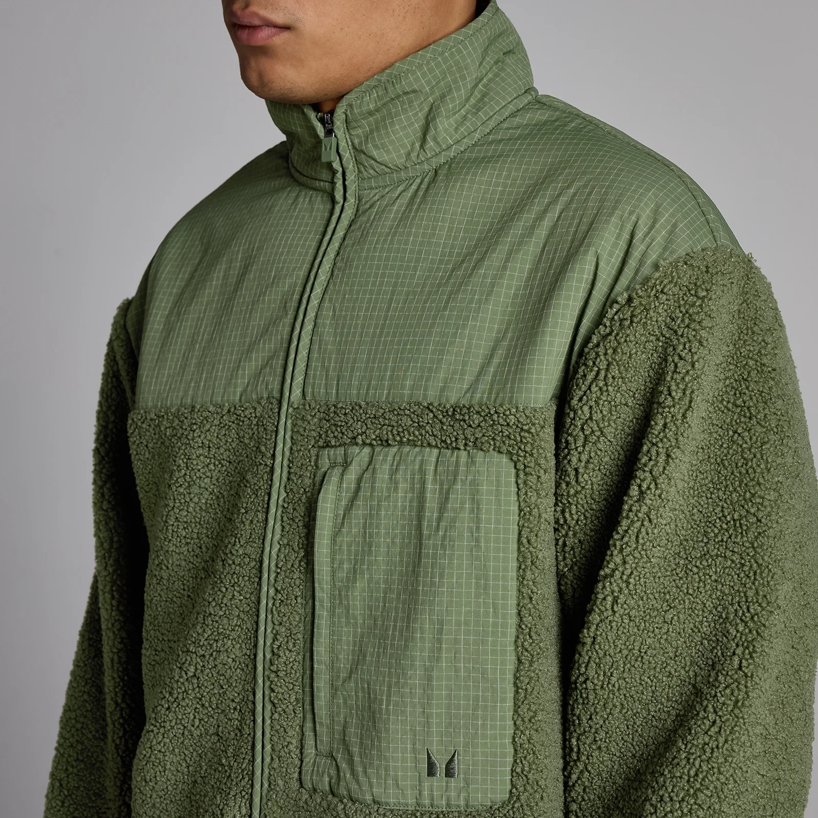 Fleece Borg MP Homem - Azeitona Desbotado - XS Imagem 4