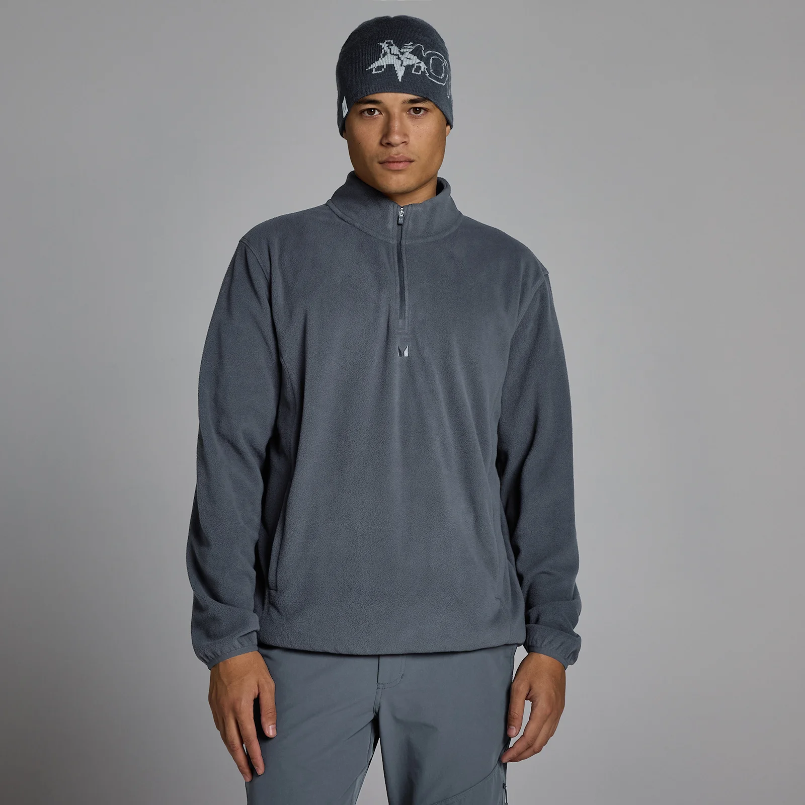 Fleece MP Homem c/ Fecho 1/4 - Granito - M Imagem 1