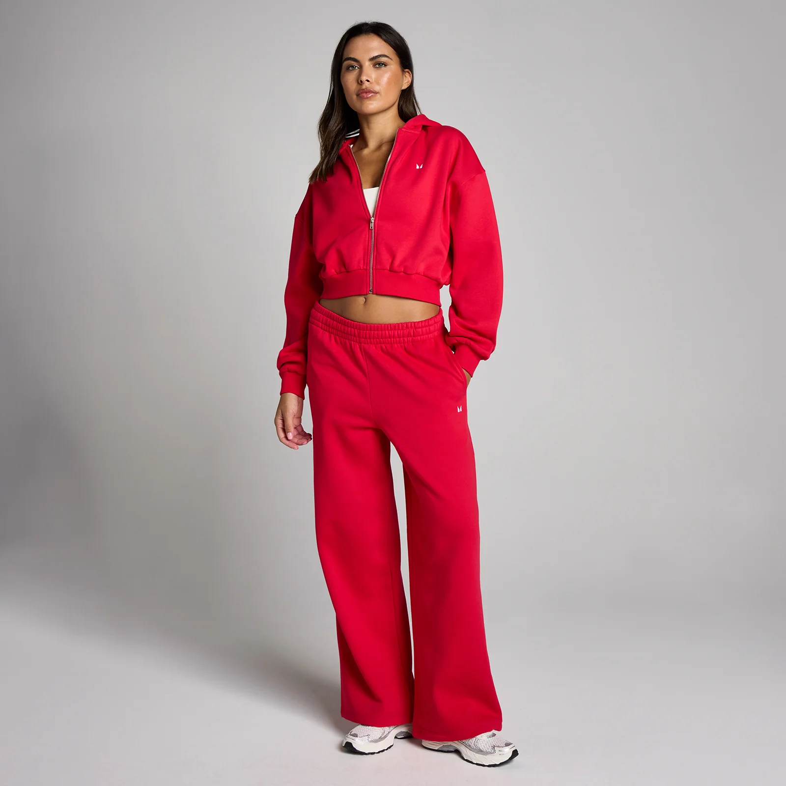 MP Mulher Basic Zip Through Cropped Camisola com Capuz - Chilli - XS Imagem 3