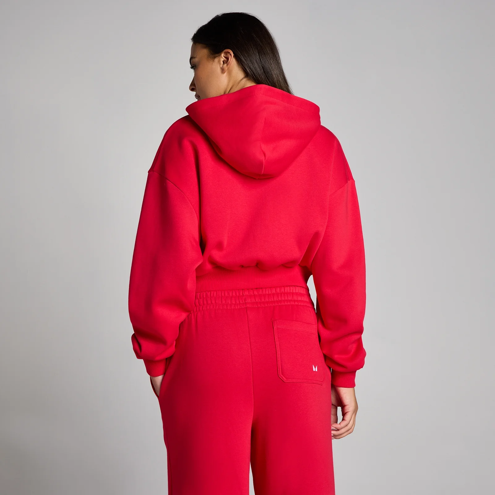 MP Mulher Basic Zip Through Cropped Camisola com Capuz - Chilli - XS Imagem 2
