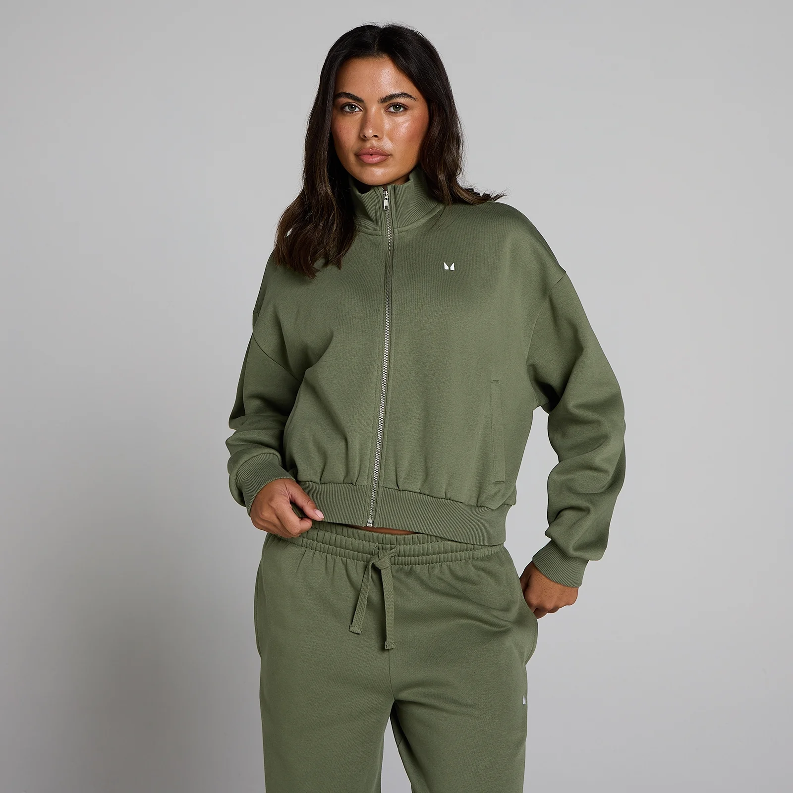 Blusão Bomber com Fecho Basics MP Mulher - Azeitona Desbotado - XS Imagem 1