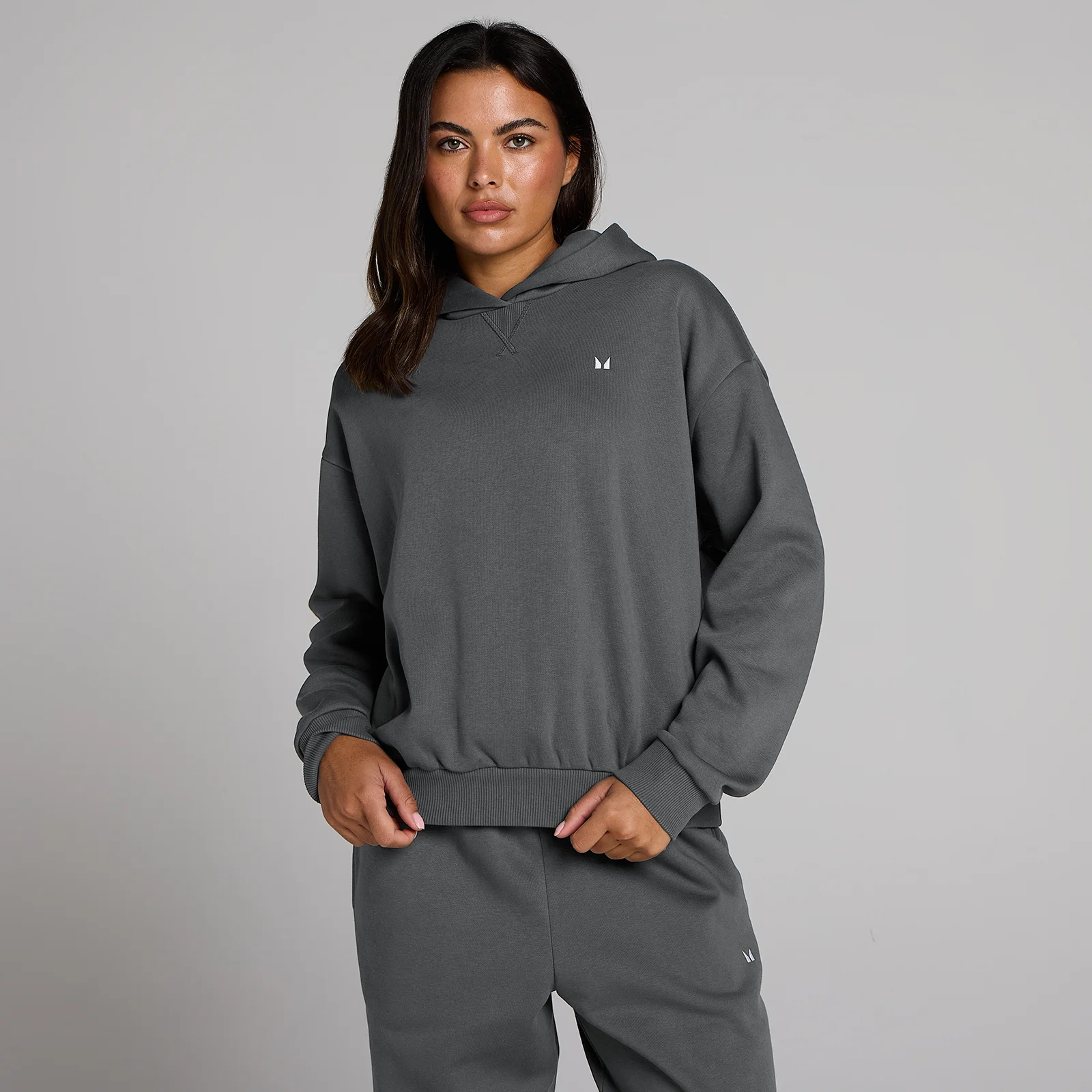 Sweatshirt com Capuz Oversize Basics MP Mulher - Cinzento Escuro - XS Imagem 1