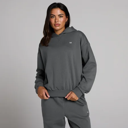 Sweatshirt com Capuz Oversize Basics MP Mulher - Cinzento Escuro