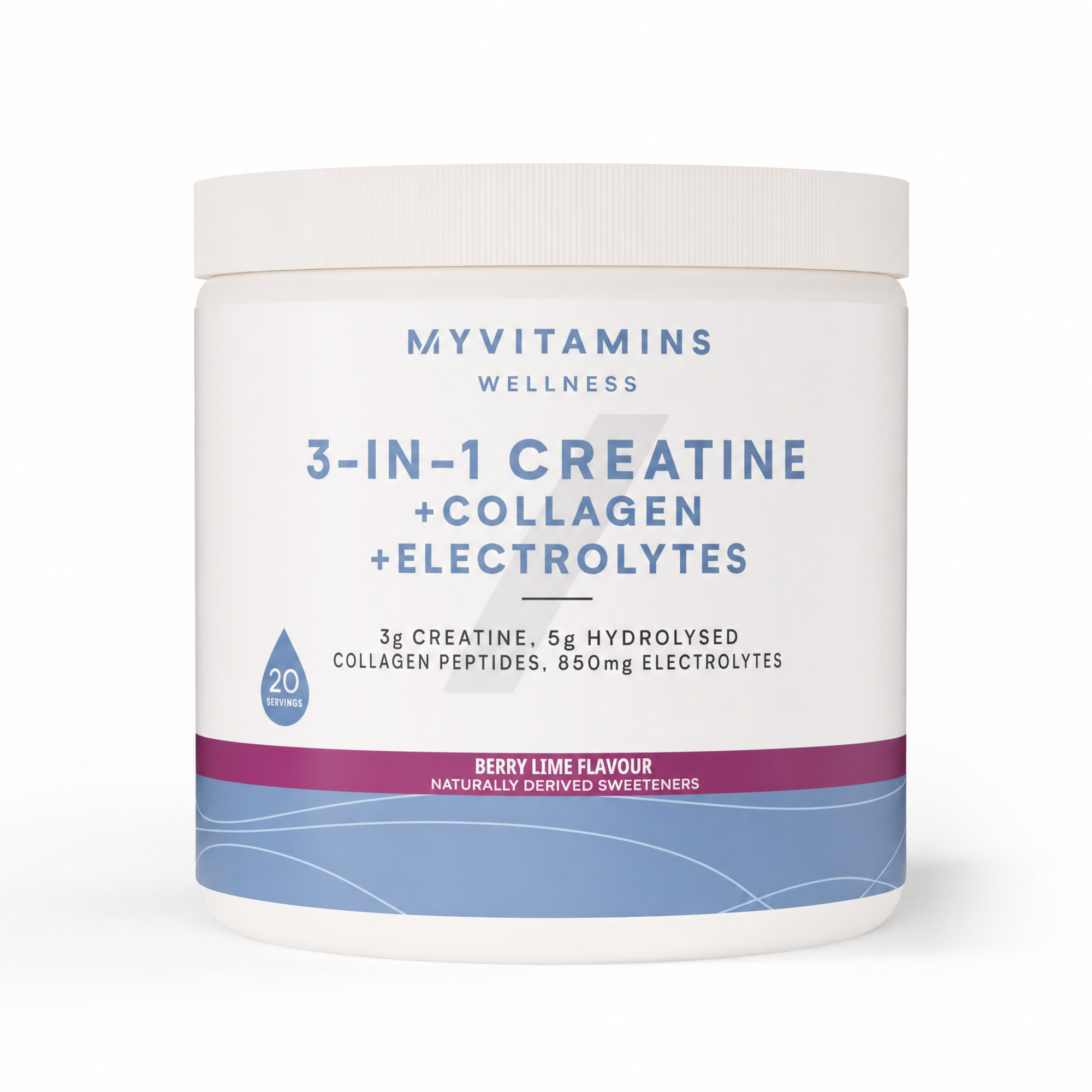 Creatina 3 em 1 + Colagénio + Eletrólitos - 237G - 20servings - Mixed Berry Lime Imagem 1