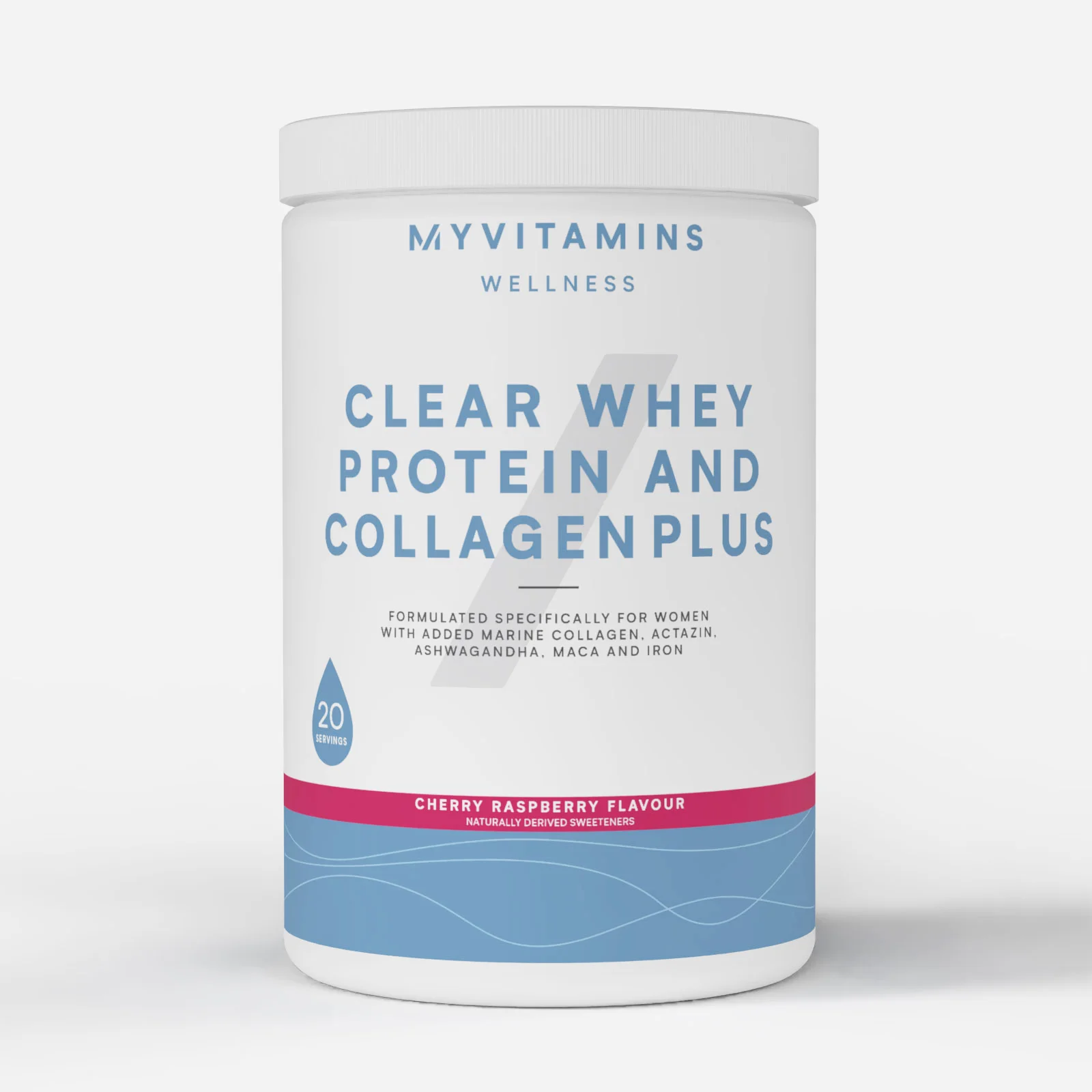 Clear Whey Protein and Collagen Plus - 486G - 20servings - Cherry Raspberry Imagem 1