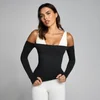MP Mulher Tempo Off The Shoulder LS Top - Preto