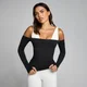 MP Mulher Tempo Off The Shoulder LS Top - Preto