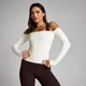 MP Mulher Tempo Off The Shoulder LS Top - Baunilha