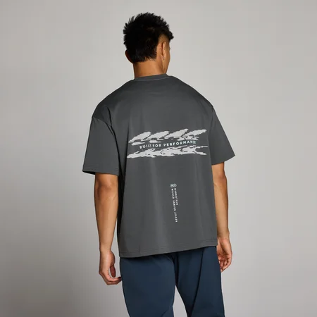 T-shirt Gráfica Hybrid Built For Performance MP Homem - Cinzento Escuro