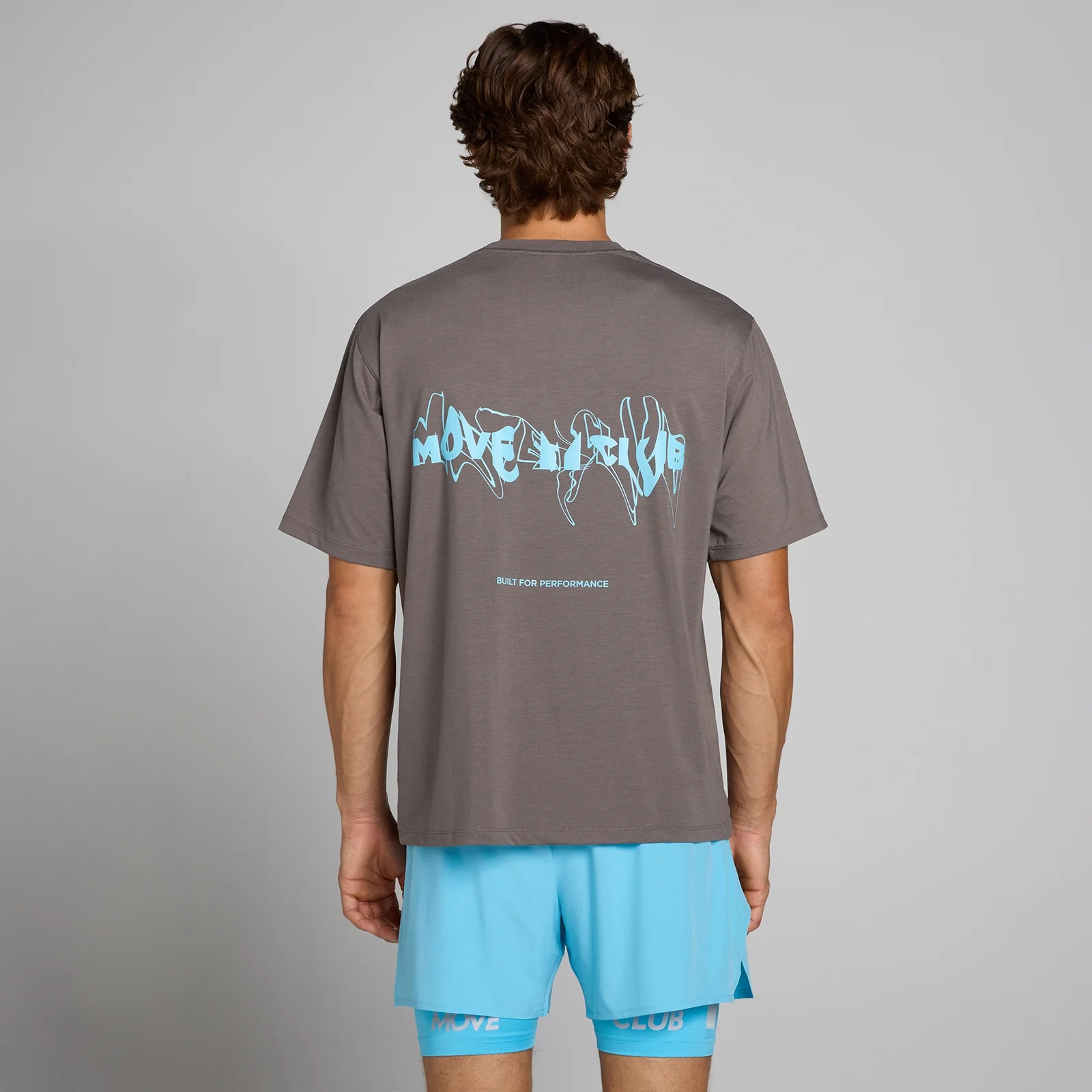 T-Shirt MP Hybrid com Gráfico Ajuste Largo para Homem - Cinzento Cinza - XS Imagem 1