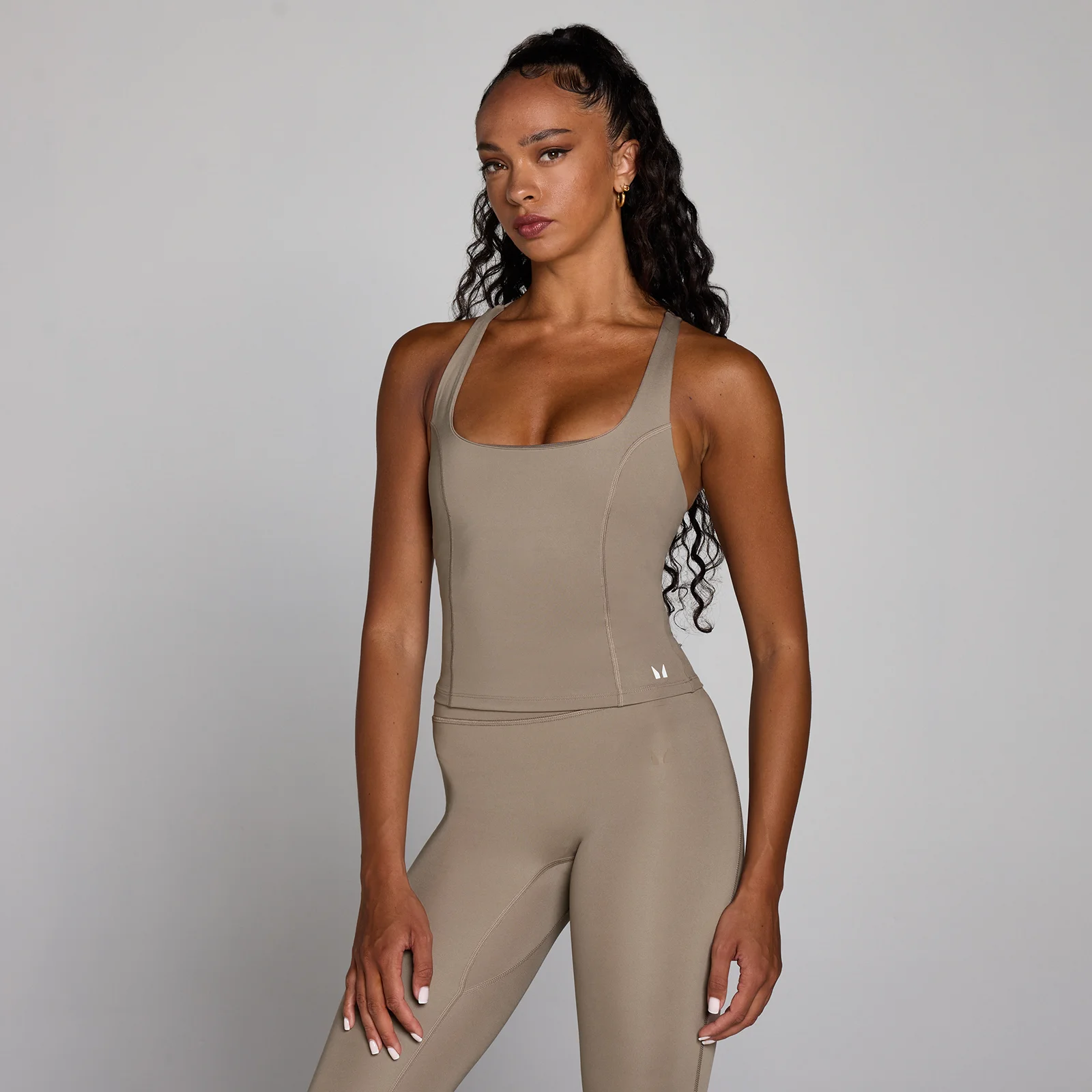 Camisola de Alças Racerback para Treino MP Mulher - Light Taupe - M Imagem 1