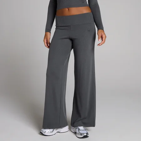 Leggings de Perna Larga Caneladas MP para Mulher - Cinzento Robusto
