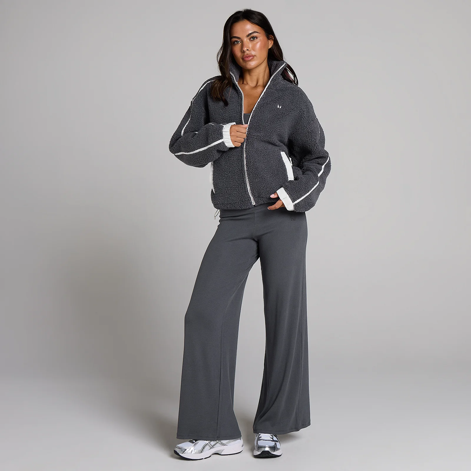 Casaco com Fecho MP Fleece Binding para Mulher - Robust Grey - XS Imagem 3