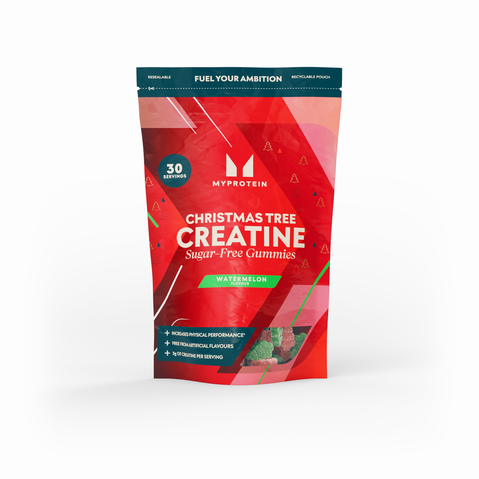 Gomas de Creatina Sem Açúcar - 90 GUMMIES - 30servings - Melancia Imagem 1