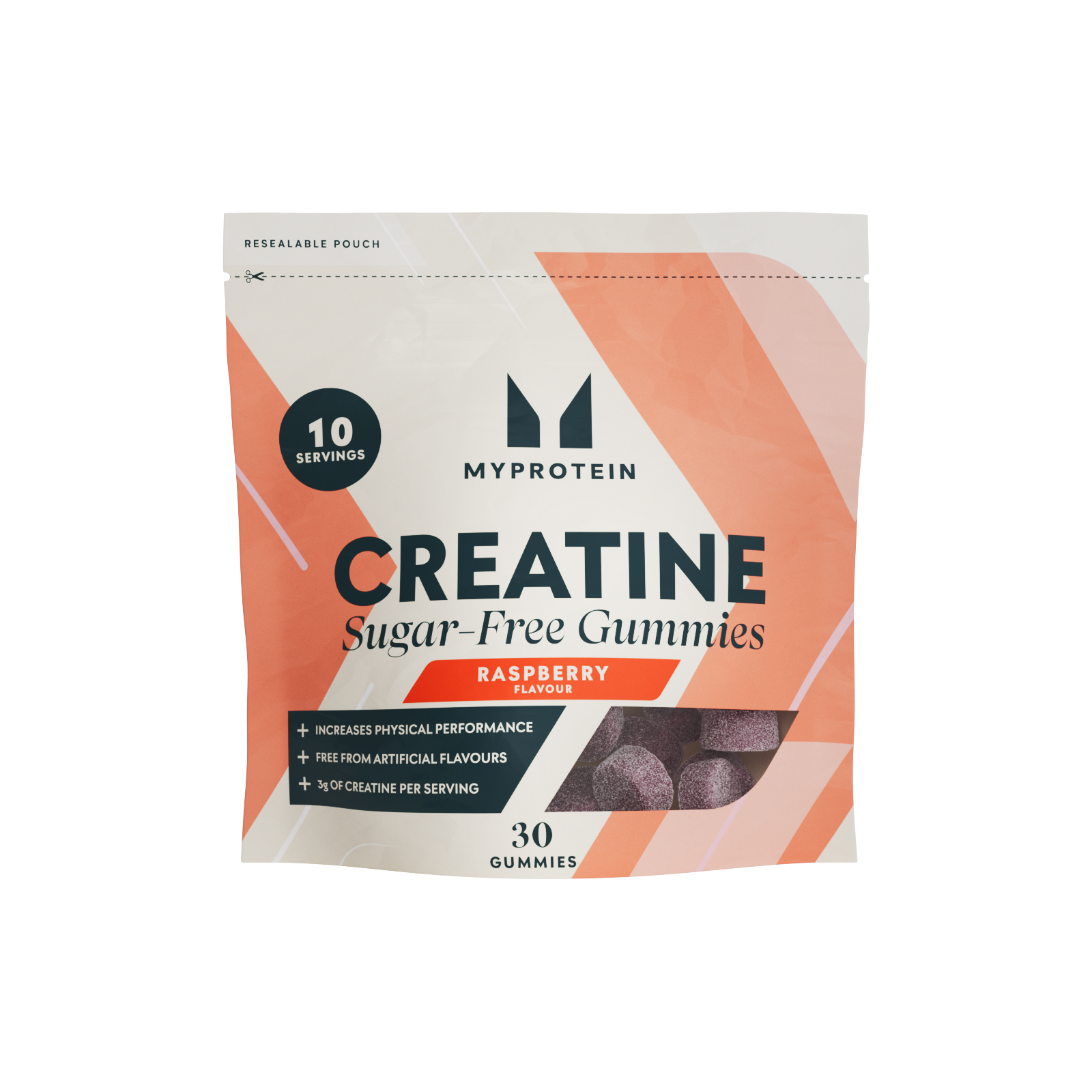 Gomas de Creatina - 30 Gummies - 10servings - Raspberry (Sugar-Free) Imagem 1