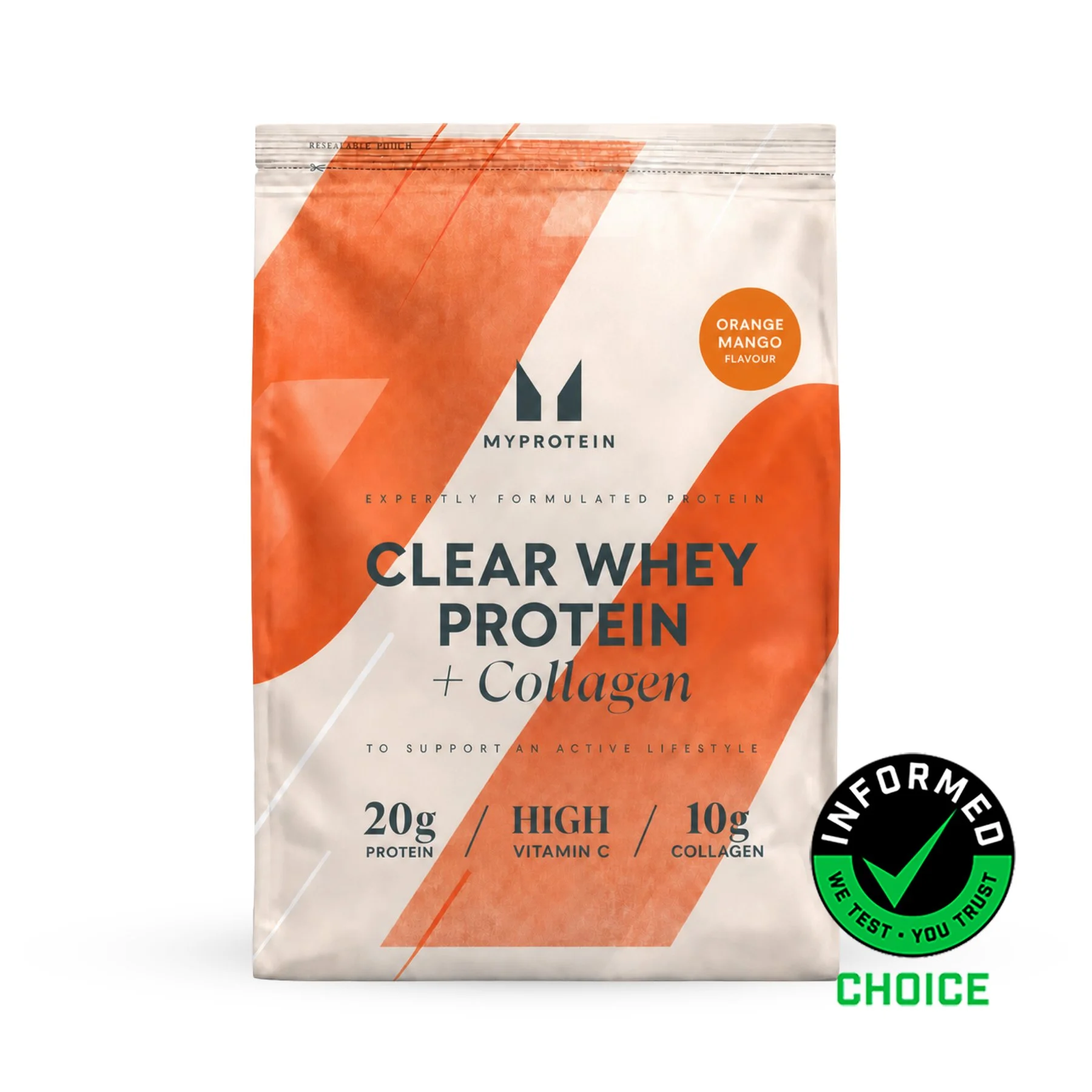 Proteína Clear | Whey e Colagénio - 1440g - 60servings - Laranja Manga Imagem 1