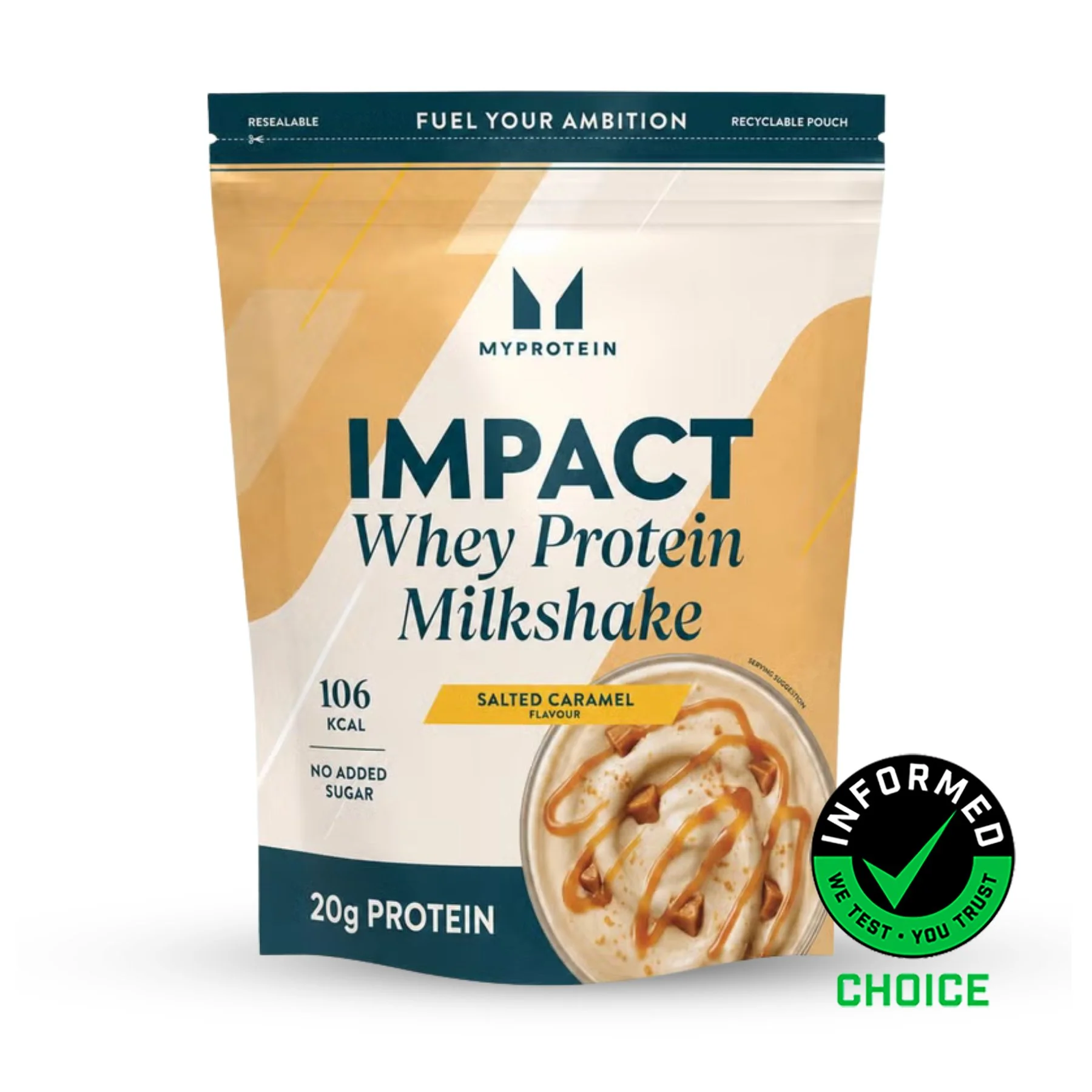 Impact Whey Protein Milkshake - 870G - 30servings - Caramelo Salgado Imagem 1