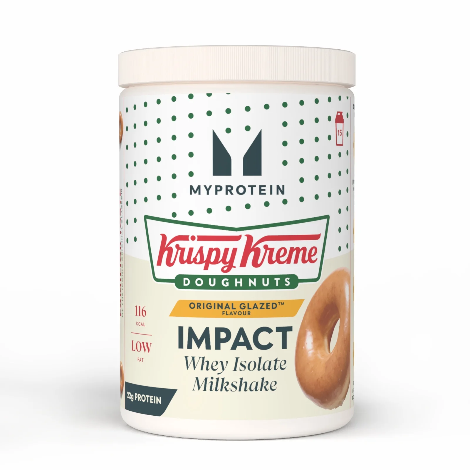 Impact Whey Isolate Milkshake – Krispy Kreme® - 480g - 15servings - Original Glazed™ doughnut Imagem 1