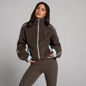 MP Casaco em Lã com Fecho de Correr e Acabamentos em Tecido para Mulher - Chocolate - Size M