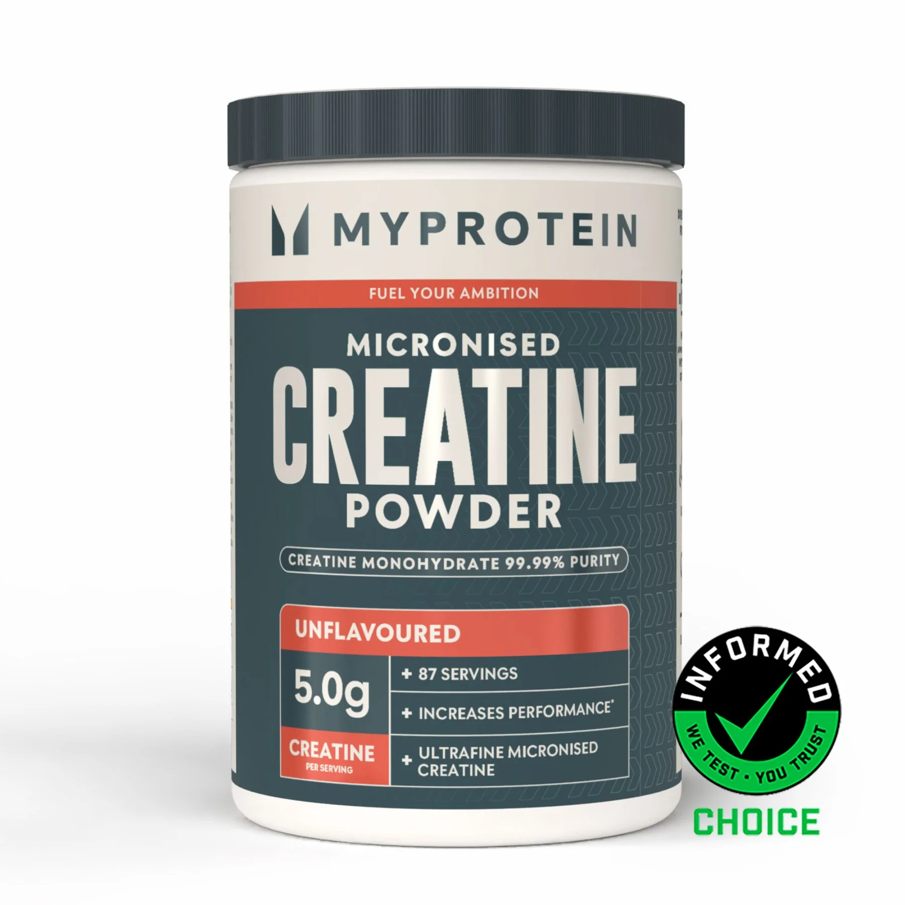 Creatina Micronizada em Pó - 500g - 87servings - Sem Sabor Imagem 1