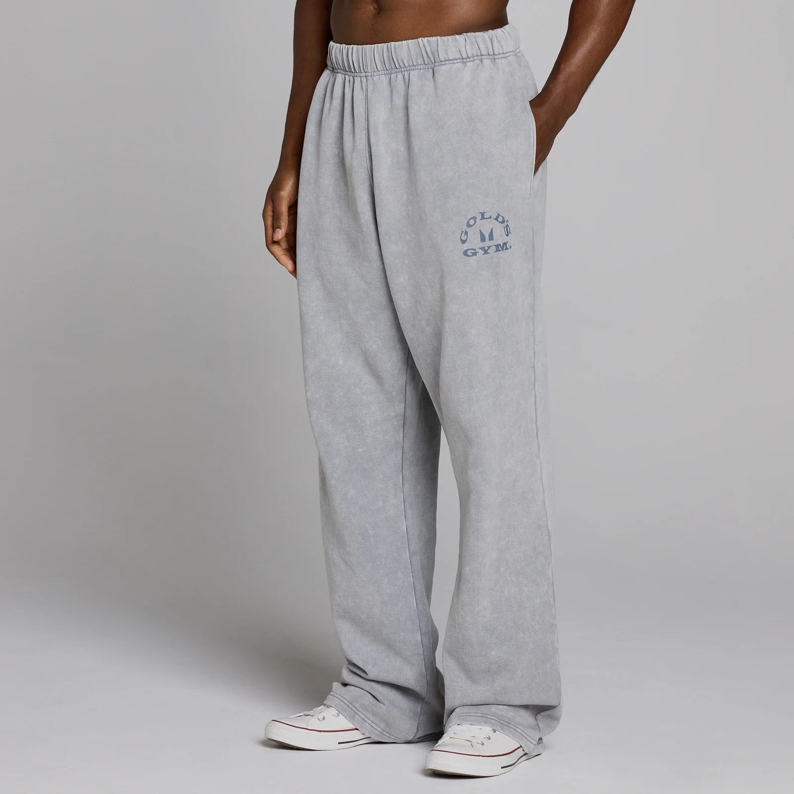 MP X Gold's Homem Washed Graphic Oversized Calças de Treino - Steel Blue - L Imagem 3