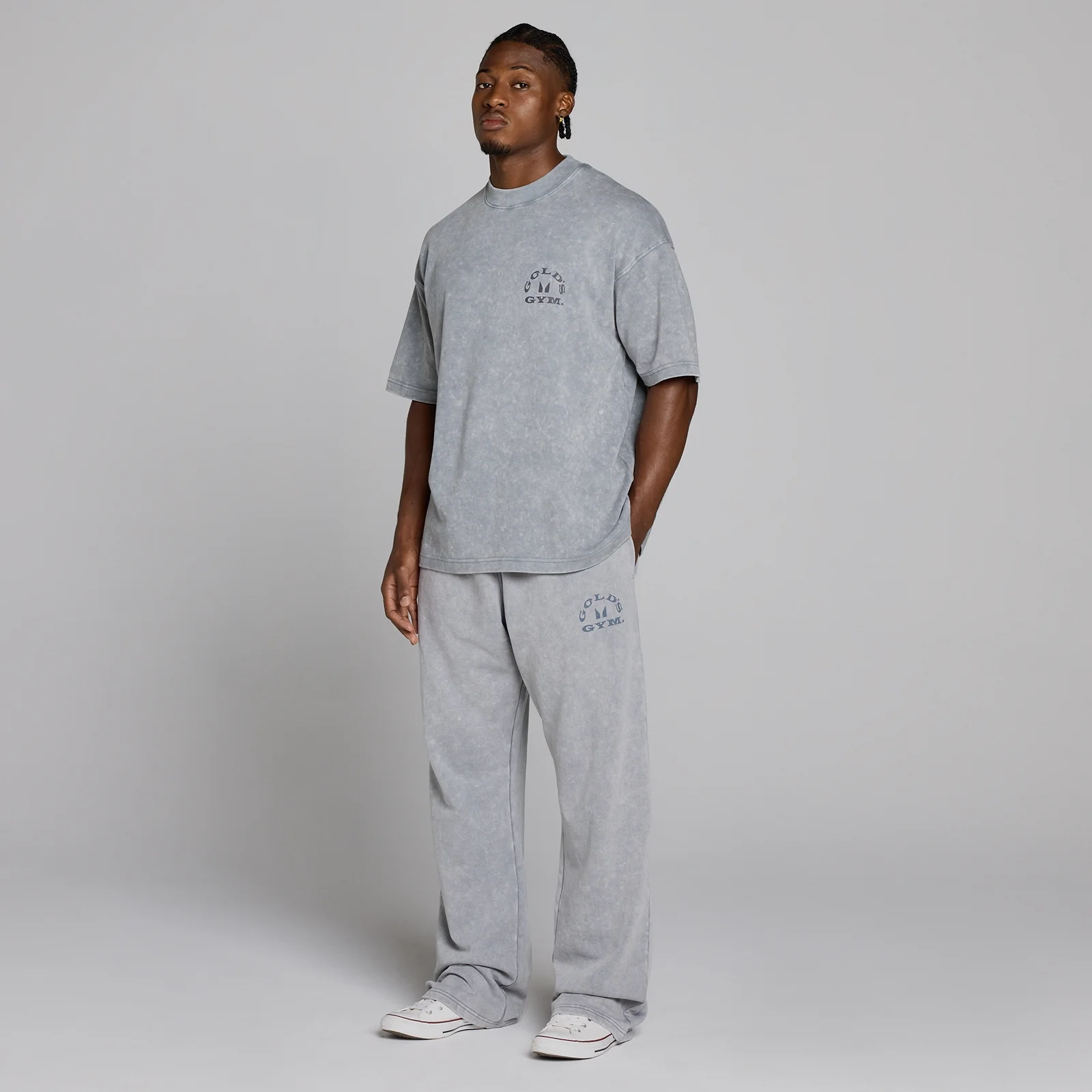MP X Gold's Homem Washed Graphic Oversized Calças de Treino - Steel Blue - L Imagem 5
