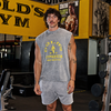 MP X Gold's Homem Washed Graphic Oversized Tank - Steel Blue