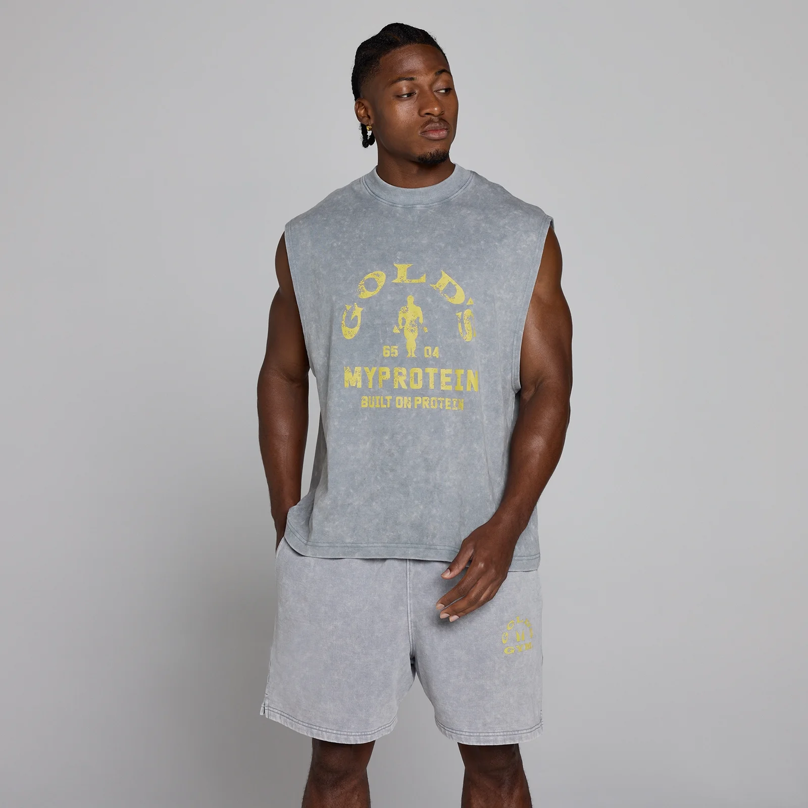 MP X Gold's Homem Washed Graphic Oversized Tank - Steel Blue - XL Imagem 3