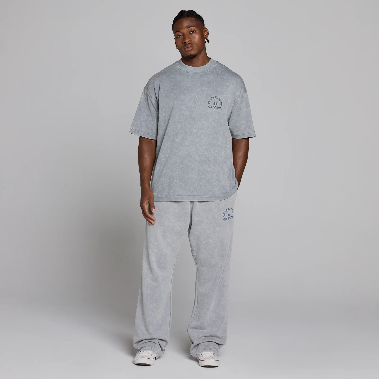 MP X Gold's Homem Washed Graphic Oversized T-shirt - Steel Blue - XS Imagem 5
