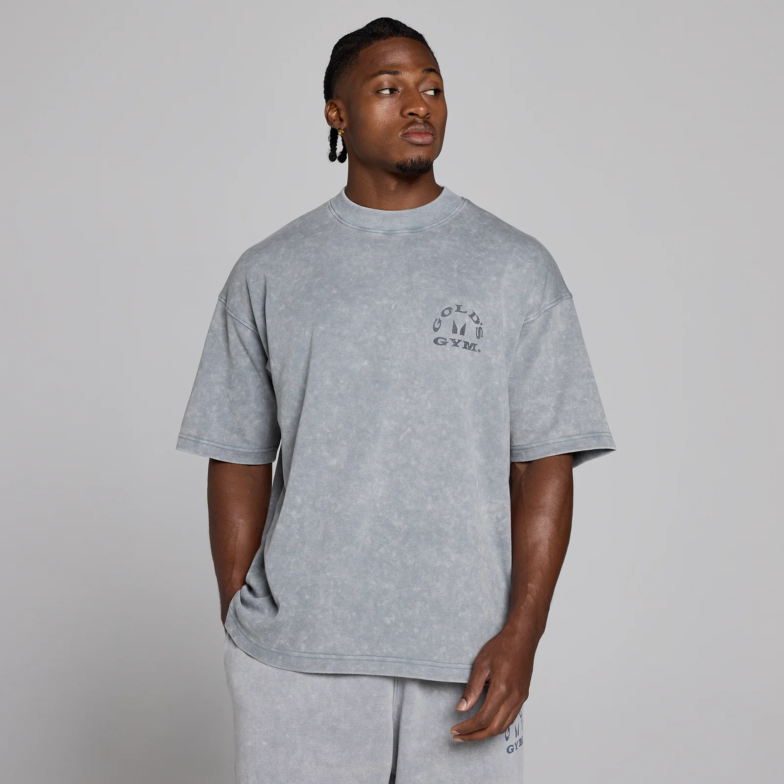 MP X Gold's Homem Washed Graphic Oversized T-shirt - Steel Blue - XS Imagem 3
