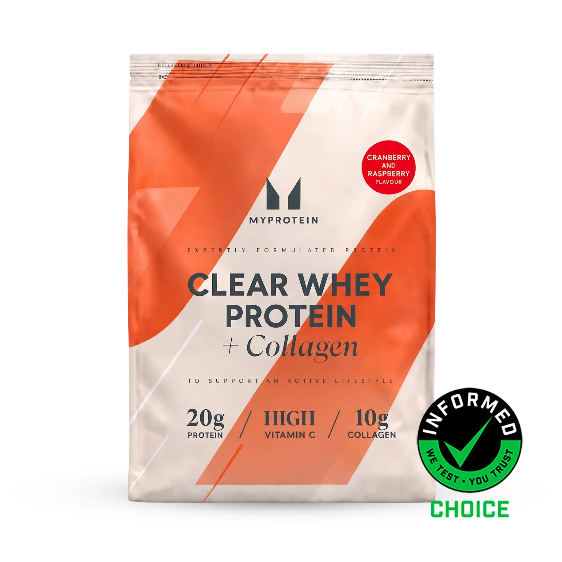 Proteína Clear | Whey e Colagénio - 960g - 40servings - Arando e Framboesa Imagem 1
