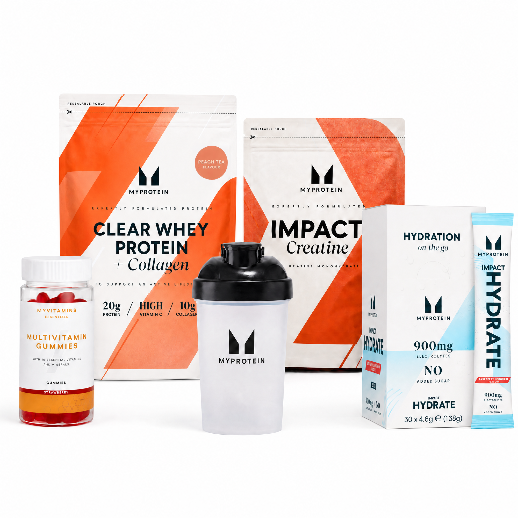 Impact Week Clear Protein Bundle - Raspberry Lemonade - 20servings - Peach Tea Imagem 1